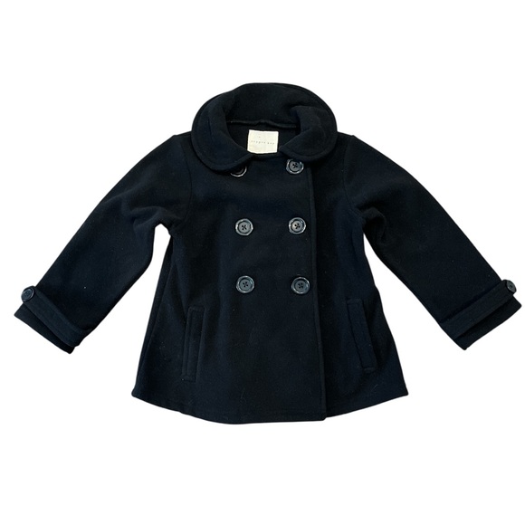 Copper Key Girls New Size 6 Black Pea Coat - Picture 1 of 12